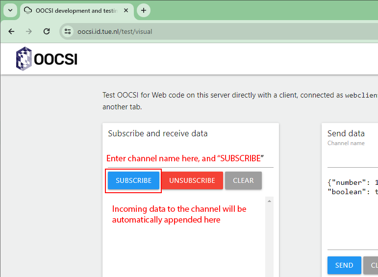 Check your data sending to OOCSI channel